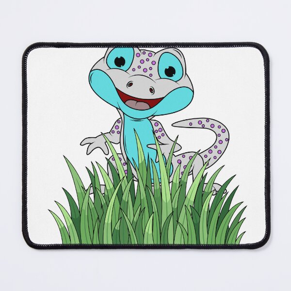 Item preview, Happy Cartoon Gecko in Grass designed and sold by CrownINDesign.