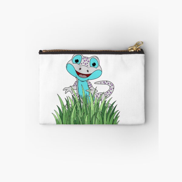 Item preview, Happy Cartoon Gecko in Grass designed and sold by CrownINDesign.