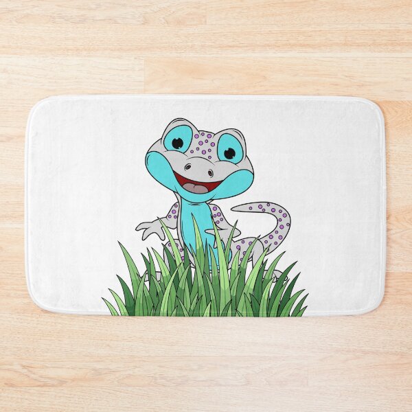 Item preview, Happy Cartoon Gecko in Grass designed and sold by CrownINDesign.