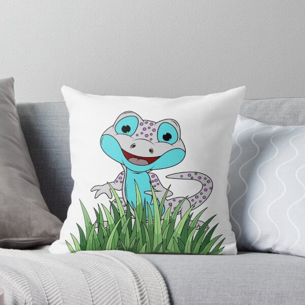 Item preview, Happy Cartoon Gecko in Grass designed and sold by CrownINDesign.