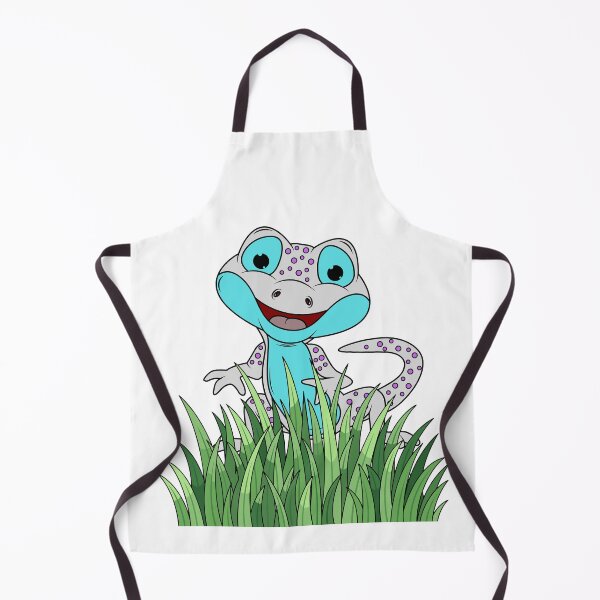 Item preview, Happy Cartoon Gecko in Grass designed and sold by CrownINDesign.