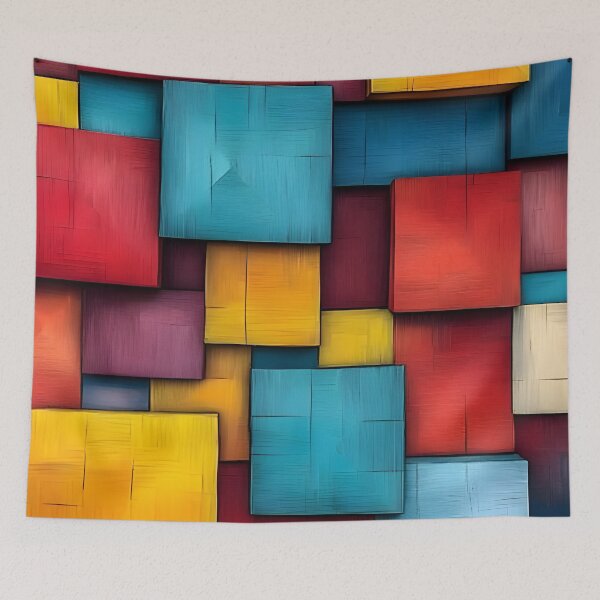 Item preview, Abstract 13 - Colorful Geometric Blocks designed and sold by NikaNavi.