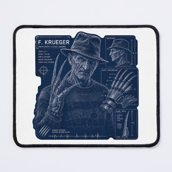 Item preview, Freddy Krueger Blueprint T-Shirt/Sticker designed and sold by MadcapPrints.