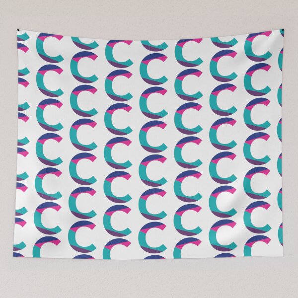 Item preview, Retro Color Block Letter C – Geometric Initial Monogram Design designed and sold by Fontaine Color Co..