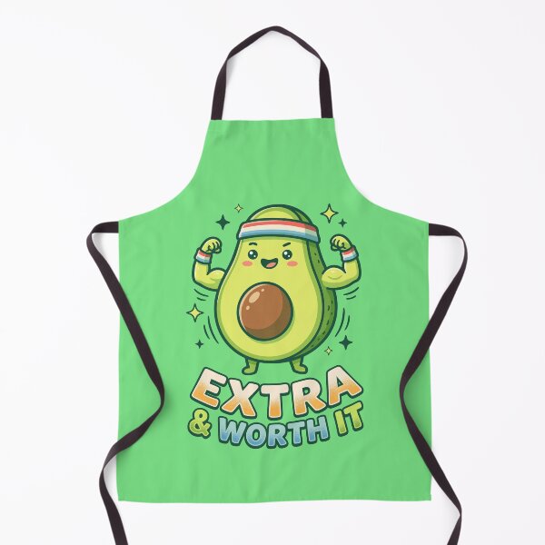 Item preview, Cute Kawaii Avocado - Extra & Worth it - Funny Diet Sayings Kawaii Fruit designed and sold by Juka-Arts-CC.