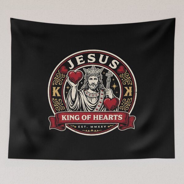 Item preview, Jesus King of Hearts Inspirational Christian Religious designed and sold by Redgiant87x.