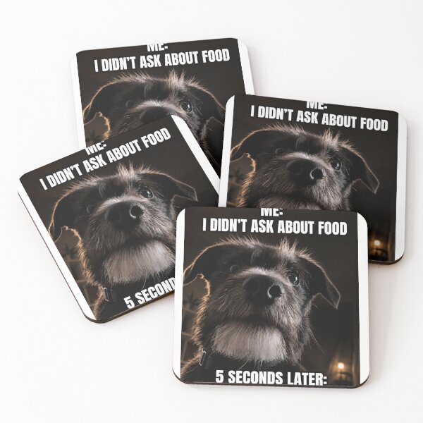 Item preview, Funny Dog Demanding Food Meme Graphic designed and sold by ZazuCo.