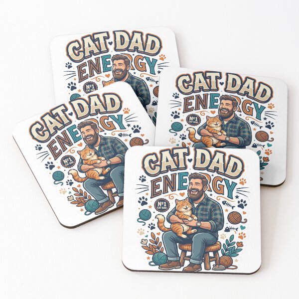 Item preview, Cat Dad Energy Funny Cat Lover Design designed and sold by Pixel Analytics.