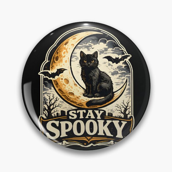 Item preview, Stay Spooky Vintage Black Cat Moon designed and sold by Mr Lee.