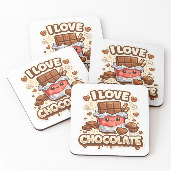 Item preview, I Love Chocolate Sweet Tooth Kawaii Design designed and sold by Magmashup.
