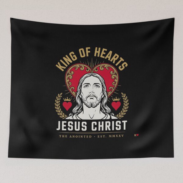 Item preview, Jesus King of Hearts Religious Christian Card Games Lover designed and sold by Redgiant87x.