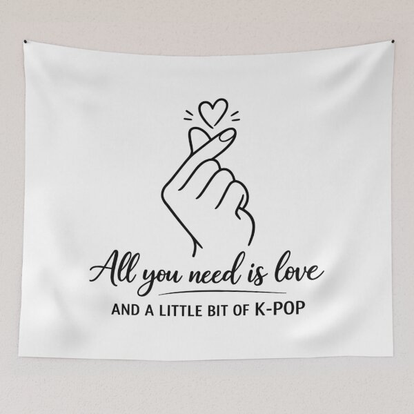 Item preview, K-Pop Finger Heart: Minimalist Line Art designed and sold by Pineapple-Tree.