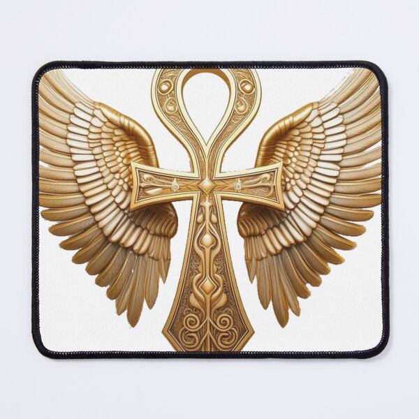 Item preview, Majestic Golden Winged Ankh - Ancient Egyptian Key of Life Amulet designed and sold by Hou$e of Art .