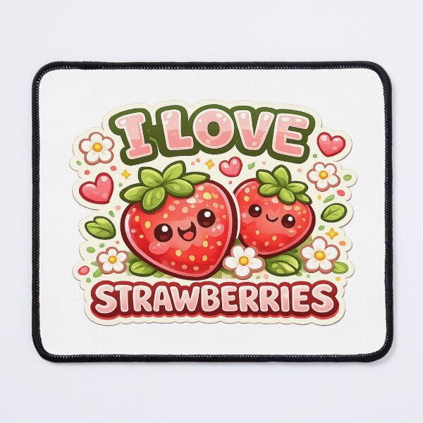 Item preview, I Love Strawberries Cute Berry Lover Design designed and sold by Magmashup.