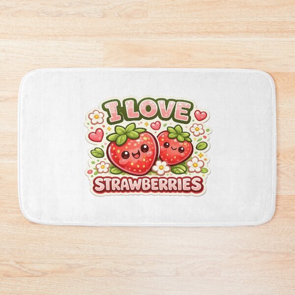 Item preview, I Love Strawberries Cute Berry Lover Design designed and sold by Gift Phrase Studio.