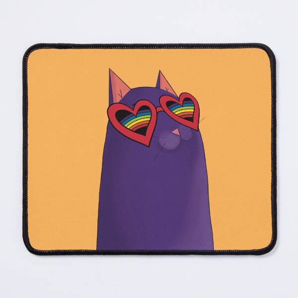 Item preview, Cute Cat with Rainbow Sunglasses | LGBTQ+ Pride Kitty designed and sold by Becky-Poppins.