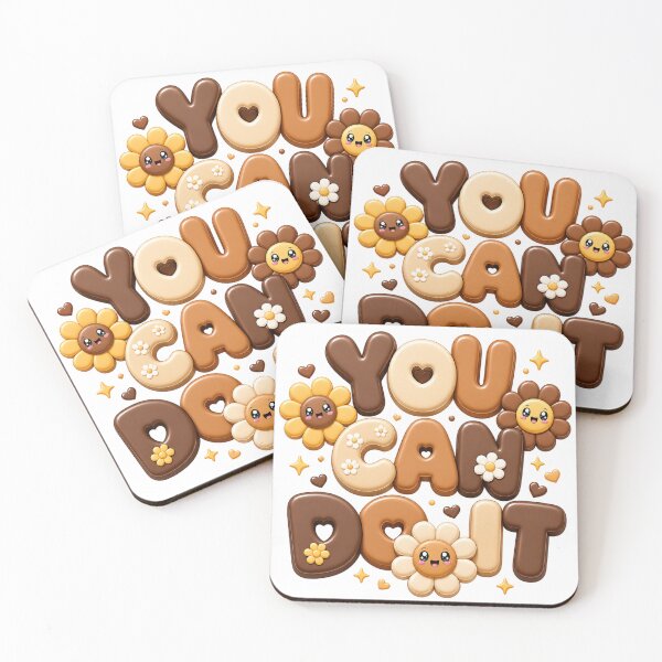 Item preview, You Can Do It | Neutral Boho Kawaii Motivational Typography designed and sold by Dulxoz.