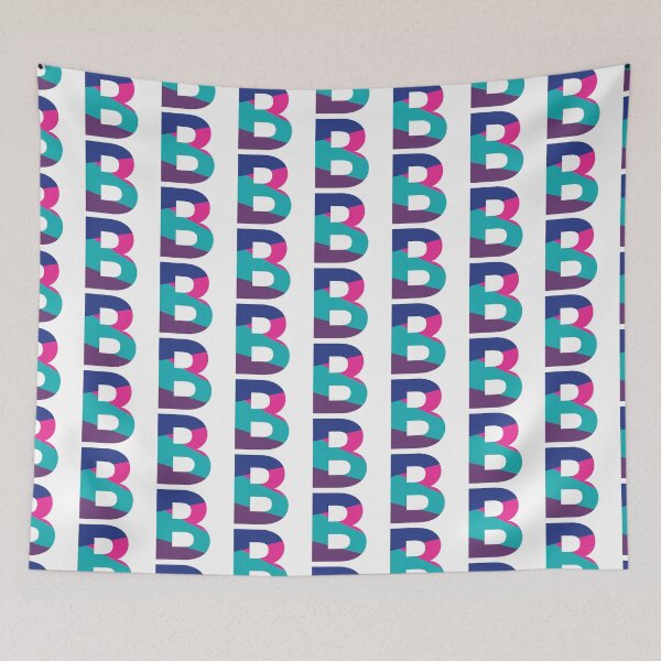 Item preview, Retro Color Block Letter B – Geometric Initial Monogram Design designed and sold by Fontaine Color Co..