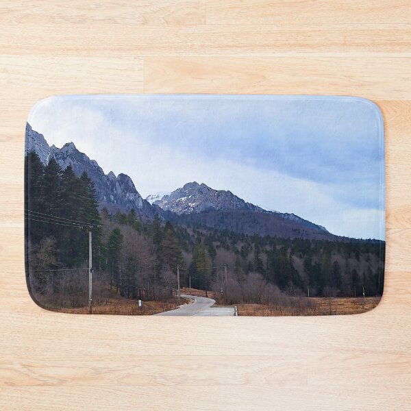 Item preview, Road Winding Into the Mountains – Forest Drive Scenic Landscape Wall Art from Romania designed and sold by MSMPrintDesign.