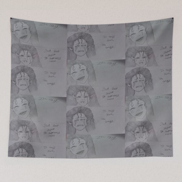 Item preview, “vampire Quiet Tears show of all side— Soft Crying Anime Girl” designed and sold by kerissfantasyart .