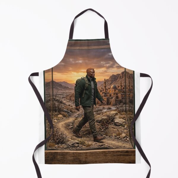 Item preview, EPIC DIORAMA OF AN EXPLORER IN A DESERT CITY AT SUNSET designed and sold by Curiosiart.