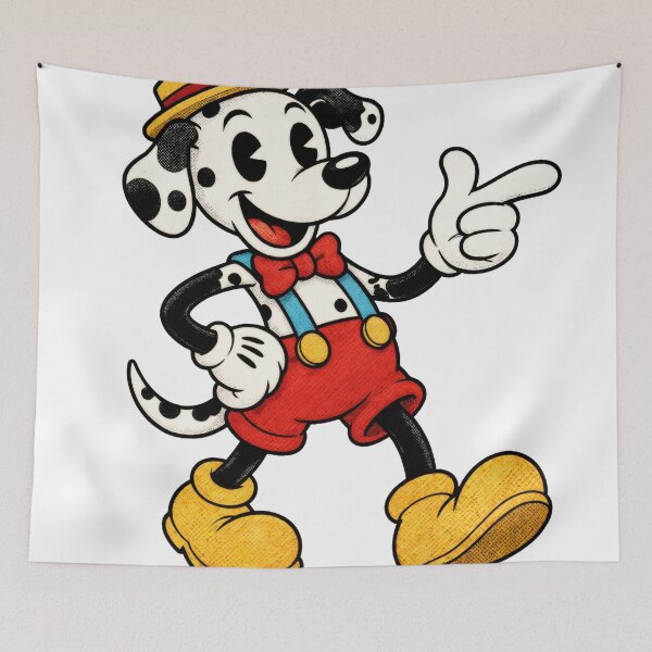 Item preview, Sticker - Decal - Retro Dalmatian Toon Delight designed and sold by ForeverPrintsOK.