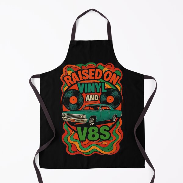 Item preview, Raised On Vinyl and V8s Funny Gift For Vinyl Collectors And Muscle Car Fans designed and sold by WearFine.