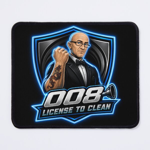 Item preview, 008 – License To Clean (2026 Edition) Mouse Mat designed and sold by benboy80.
