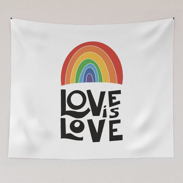 Item preview, Love Is Love Rainbow Typography | LGBTQ+ Pride designed and sold by Becky-Poppins.
