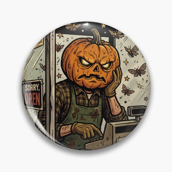 Item preview,  Grumpy Pumpkin Head Convenience Store Cashier designed and sold by Dream Capsules.