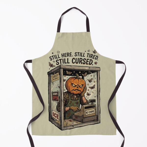 Item preview, Grumpy Pumpkin Head Convenience Store Cashier designed and sold by Dream Capsules.