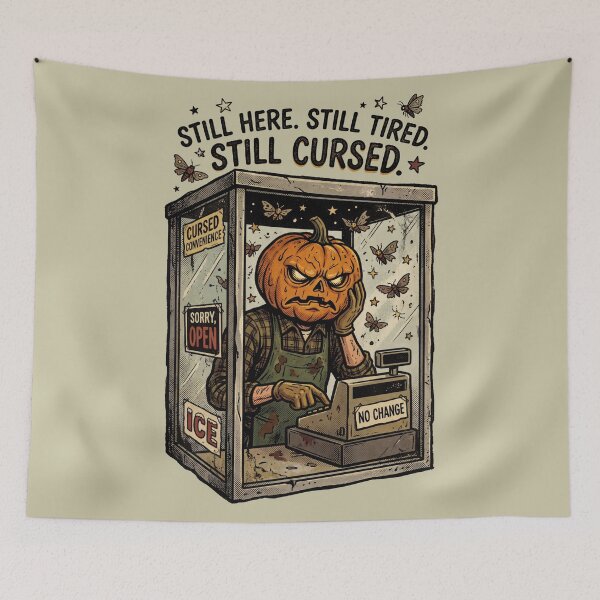 Item preview,  Grumpy Pumpkin Head Convenience Store Cashier designed and sold by Dream Capsules.