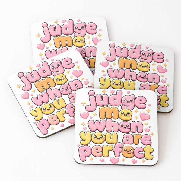 Item preview, Judge Me When You Are Perfect | Sassy Kawaii Pastel Y2K Aesthetic designed and sold by Dulxoz.