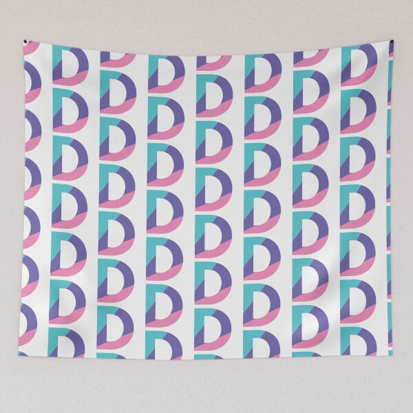 Item preview, Retro Color Block Letter D – Geometric Initial Monogram Design designed and sold by Fontaine Color Co..