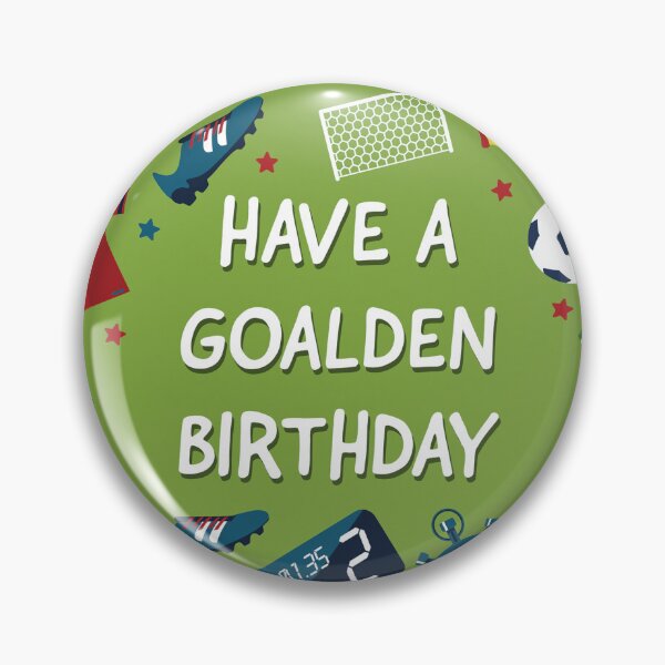 Item preview, Football Birthday Card with Footballs, Trophies, Goals and Goalden Birthday Pun designed and sold by HeyChimp.