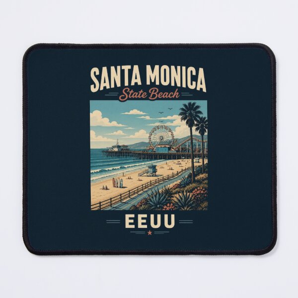 Item preview, Santa Monica State Beach California USA Vintage Travel Poster | Retro Beach Souvenir Design designed and sold by Travel Souvenirs 30.