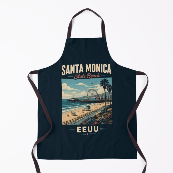 Item preview, Santa Monica State Beach California USA Vintage Travel Poster | Retro Beach Souvenir Design designed and sold by Travel Souvenirs 30.