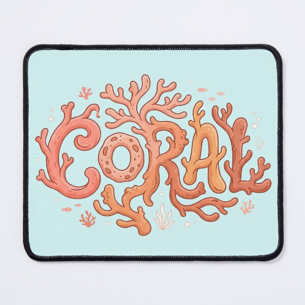 Item preview, Coral – Groovy Coastal Word Design designed and sold by Sea Gem.