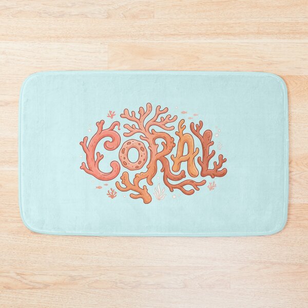 Item preview, Coral – Groovy Coastal Word Design designed and sold by Sea Gem.