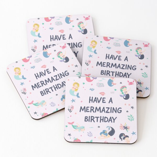 Item preview, Mermaid Birthday Card with Cute Mermaids, Sea Creatures and Magical Under the Sea Theme designed and sold by HeyChimp.