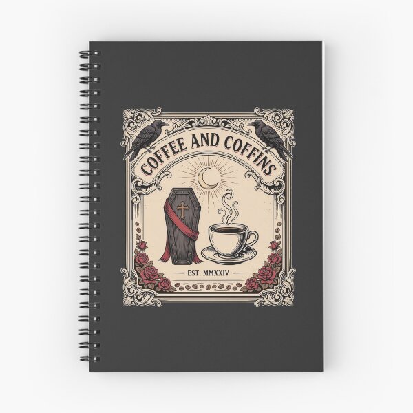 Item preview, Coffee and Coffins Gothic Vintage Design | Dark Academia Coffee Lover Raven & Coffin Art designed and sold by ArcticFoxStudio.