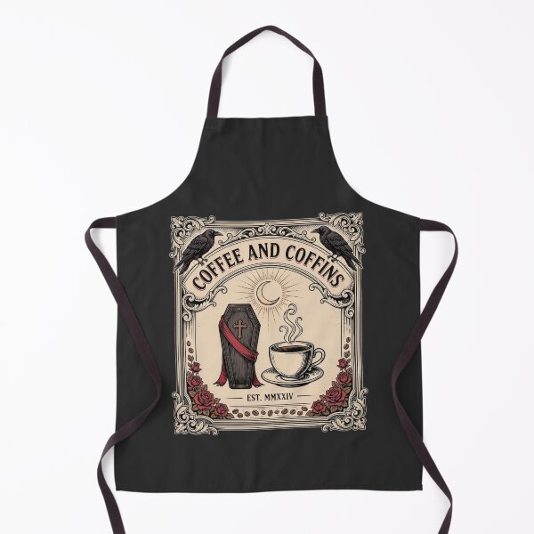 Item preview, Coffee and Coffins Gothic Vintage Design | Dark Academia Coffee Lover Raven & Coffin Art designed and sold by ArcticFoxStudio.