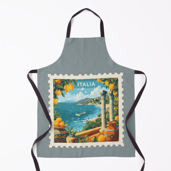 Item preview, Italy Travel Stamp Art – Italian Landmarks, Mediterranean Culture & European Adventure designed and sold by Timeless Decor.