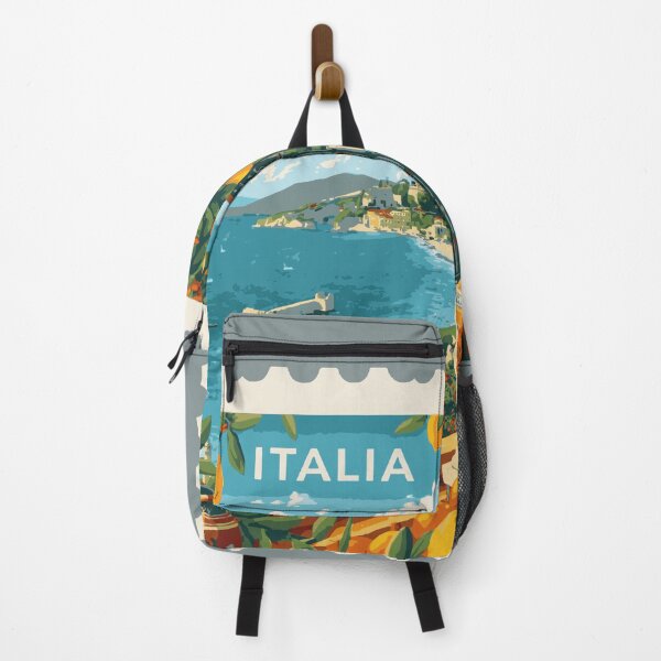 Item preview, Italy Travel Stamp Art – Italian Landmarks, Mediterranean Culture & European Adventure designed and sold by Timeless Decor.