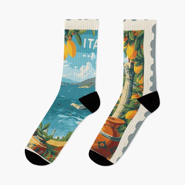 Item preview, Italy Travel Stamp Art – Italian Landmarks, Mediterranean Culture & European Adventure designed and sold by Timeless Decor.
