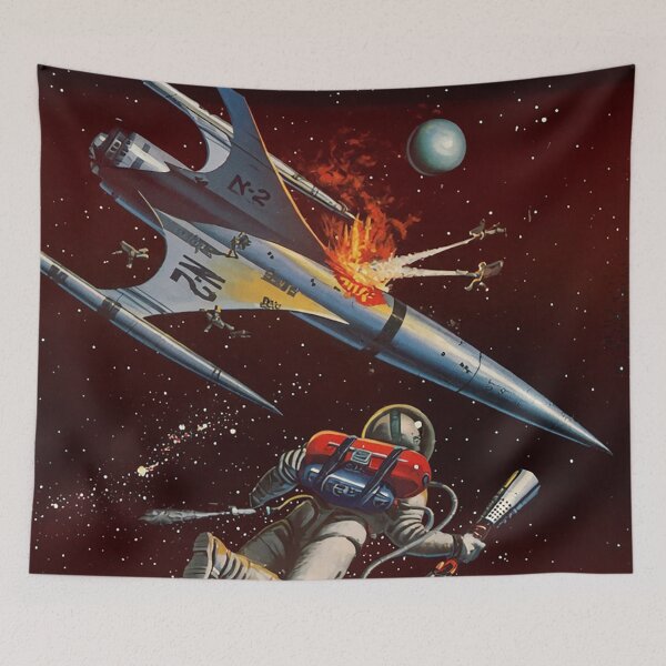 Item preview, Vintage Startling Stories Cover – Classic Retro Sci‑Fi Explosion Scene designed and sold by Analog Aura .