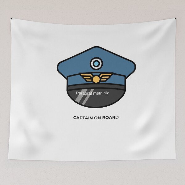 Item preview, Captain On Board - Pilot Captain Hat Aviation Design designed and sold by onubi.