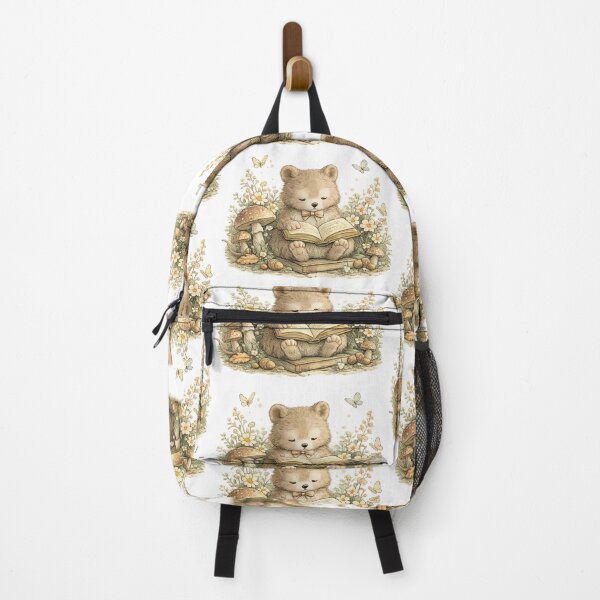 Item preview, Cute Reading Bear – Woodland Book Lover Art designed and sold by Clothes With Smiling Animals Walt Gral.