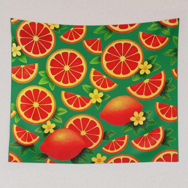 Item preview, Vibrant Citrus Grapefruit Summer Pop Art Pattern designed and sold by TrinovaCreates.