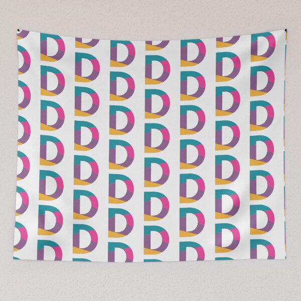 Item preview, Retro Color Block Letter D – Geometric Initial Monogram Design designed and sold by Fontaine Color Co..